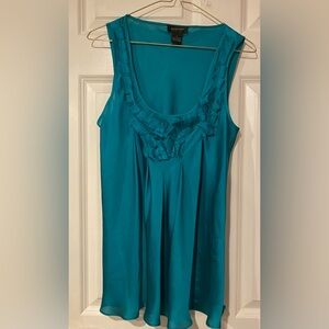 Spense Womens Sleeveless Blouse with Pleat Detail Size M